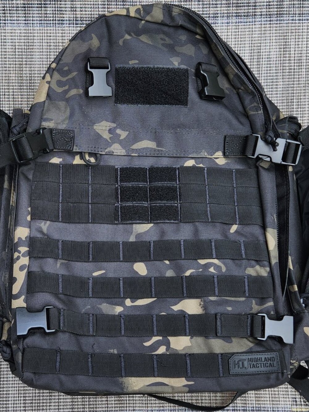 Highland Tactical ROGER Backpack MOLLE Webbing Military Black Urban Camo